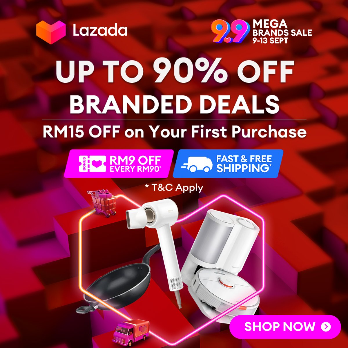 Lazada 9.9 Mega Brand Sale