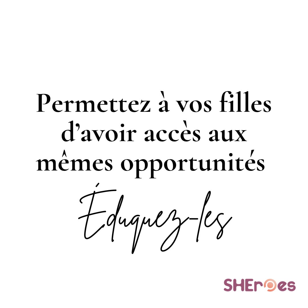 Bonne Rentrée Scolaire à tous.
#SHEroes #Education #Egalité