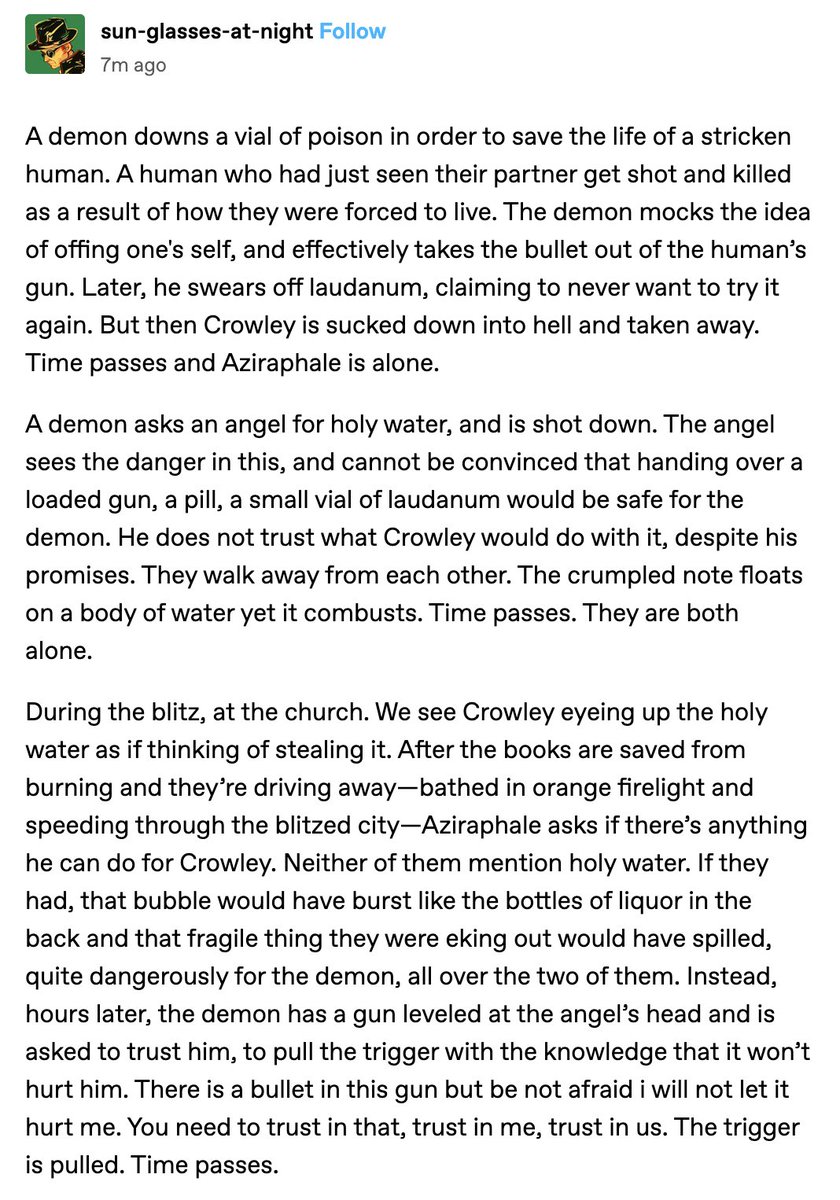 gayngels's tweet photo. On trust &amp; bullets #GoodOmens https://t.co/XFDHACg5Jv