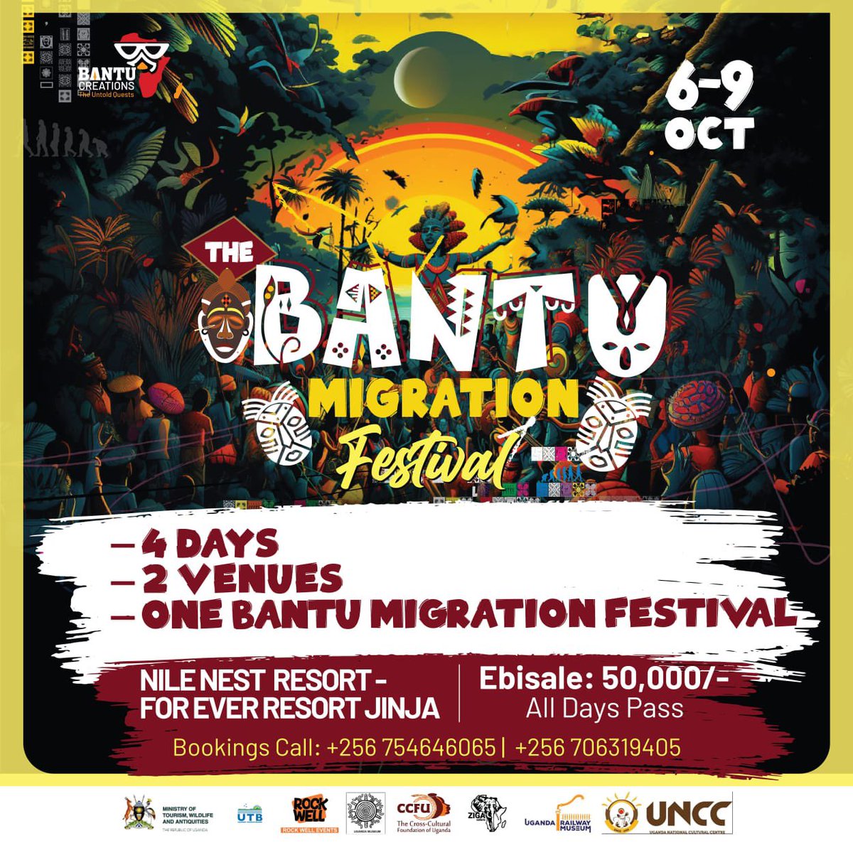 Don't miss this remarkable opportunity to witness history in the making, as we celebrate the mighty Bantu migration at two stunning venues. Together, let us embrace diversity, foster cultural exchange, and create memories that will last a lifetime,6th-9th Oct.#BantuMigration