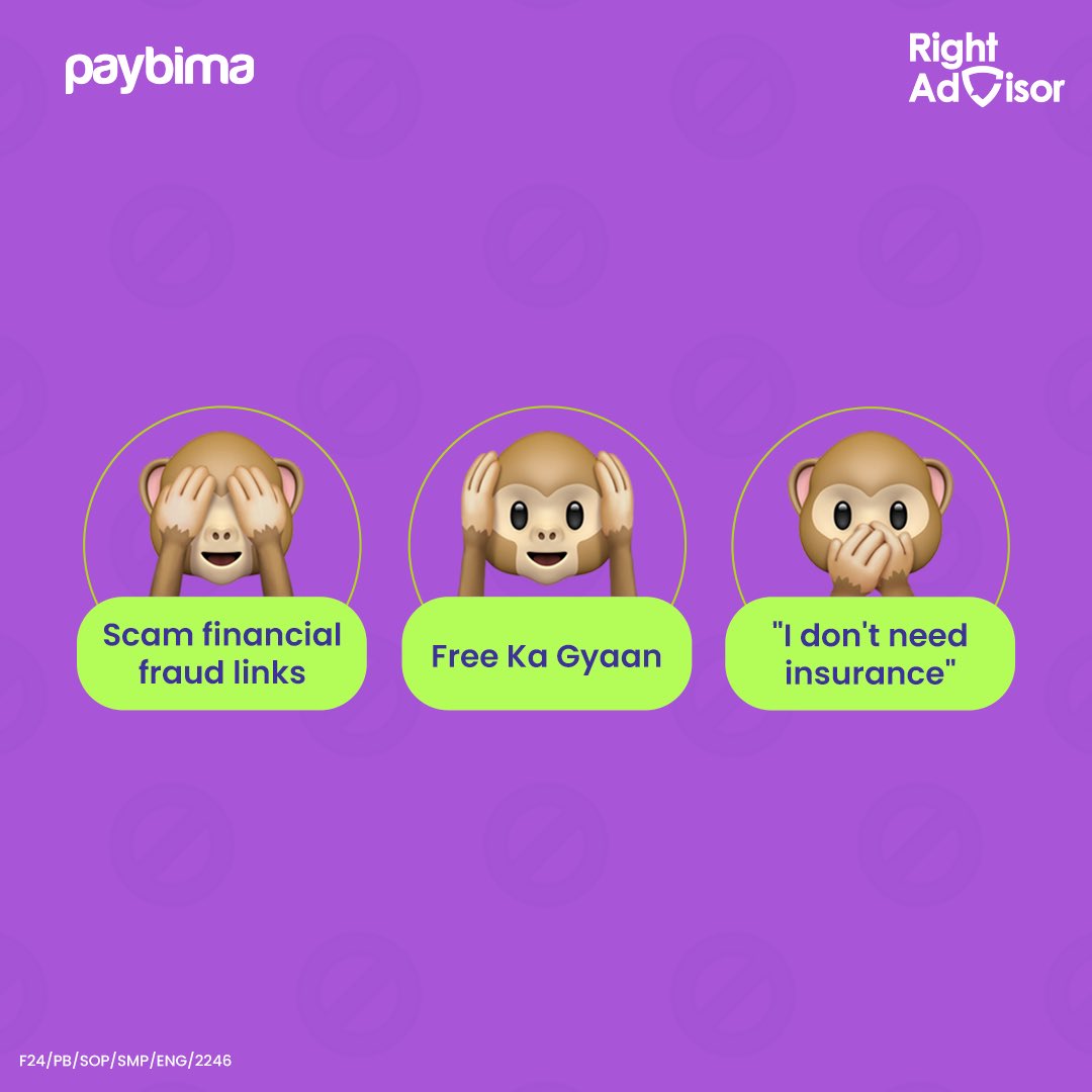 #SahiAdviceSuno aur expert se pucho!
PayBima’s Right Advisor will guide you in choosing the best insurance plan.
What are you waiting for?
Check out our link to know more: bit.ly/3R63ORm

#Paybima #MahindraInsurance #Insurance #Health  #RightAdvice #FreeKaGyaan #3Monkeys