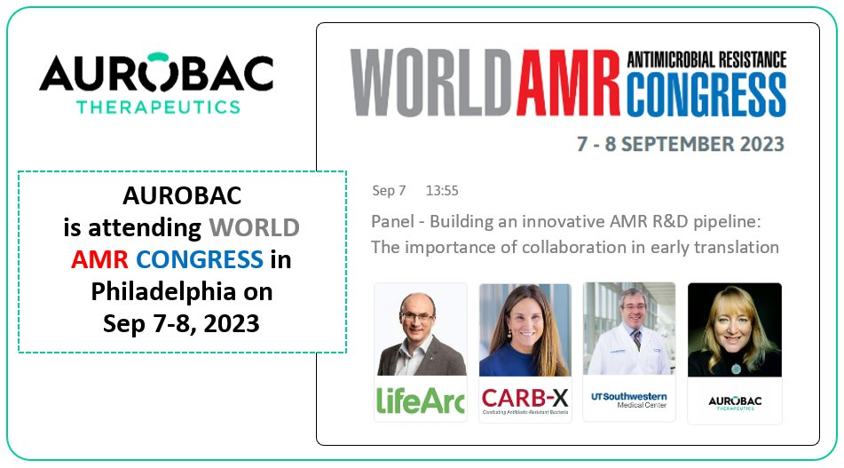 📢 AUROBAC's CEO & Head of BD are attending the #WorldAMRCongress on 7-8 Sep. Join us in the fight against #AMR! Don't miss the panel discussion with our CEO on Building an innovative AMR R&D pipeline: The importance of collaboration in early translation👉
terrapinn.com/conference/ant…