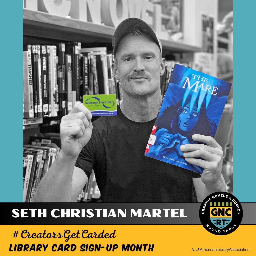 While she battles her own demons during the day, Indigo’s nights are haunted by something much darker. Get carded and catch up with Indigo's adventures in Seth Christian Martel's THE MARE today! #HowILibrary #LibraryCardSignUpMonth #CreatorsGetCarded @scmartel @NewburghFreeLib
