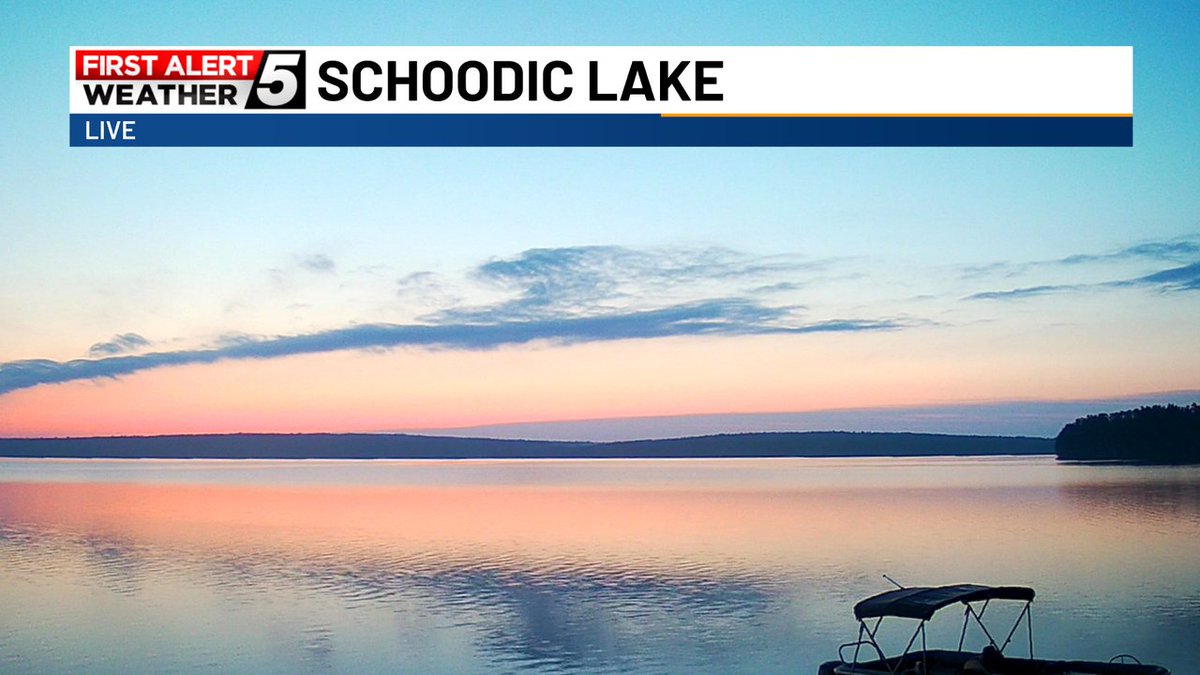 A beautiful sky over Schoodic Lake to start our Labor Day. Enjoy your day! #firstalert #mewx