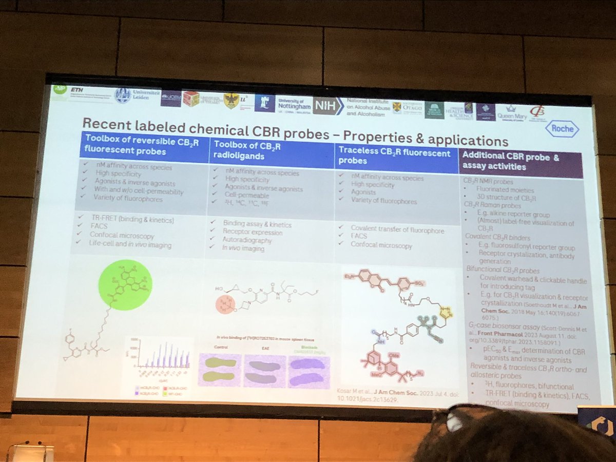HartungIngo's tweet image. Uwe Grether @Roche discussing at #EFMCASMC23 how chemical probes enabled drugging the #endocannabinoid system: from CB2R agonism (diabetic retinopathy) to MAG lipase inhibition (pain). @EuroMedChem