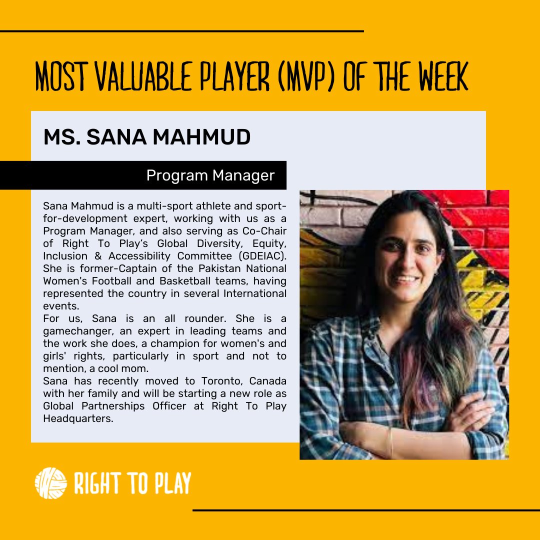 #MVPoftheWeek🥇

Meet Sana, who is great at whatever she does. She has been with us since 2016 and is now moving to a global role, so we are definitely going to miss her!