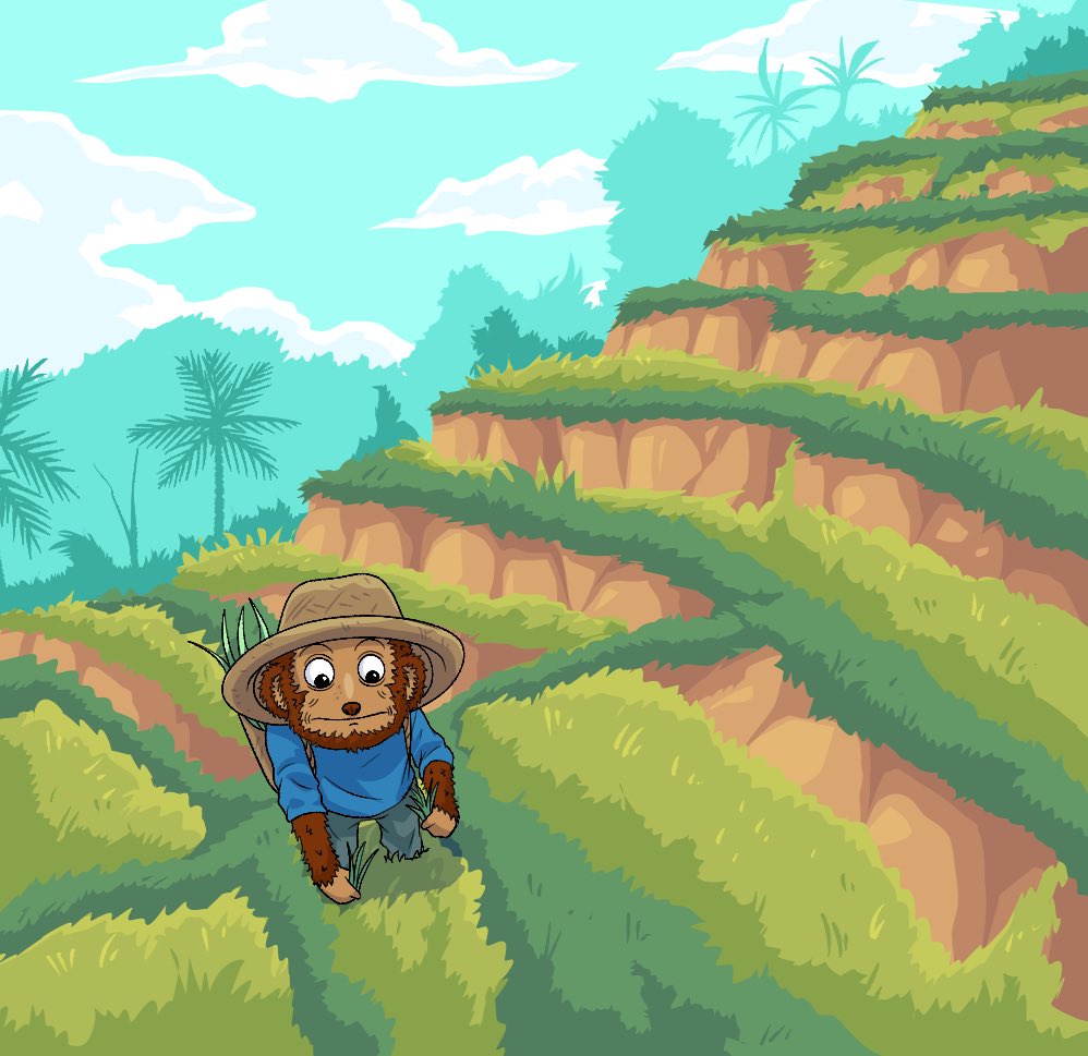 #Kento started off as a rice field worker in Bali and is use to overcoming adversity. Surpassing our ATH will only be the matter of time for this memecoin🐒

$knto