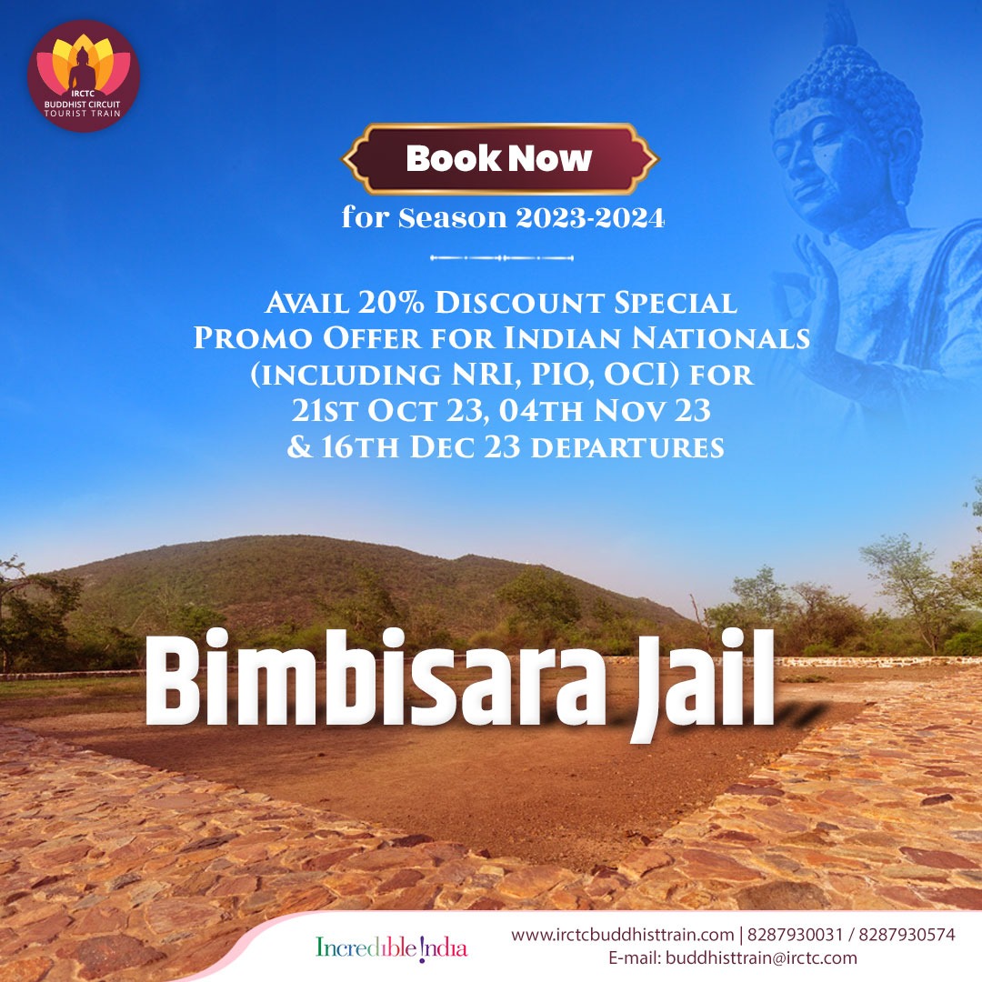 buddhistrain's tweet photo. Let the calmness of King Bimbisara's former imprisonment site impart you with a sense of serenity.
For bookings, visit https://t.co/IyzzgIjd7T
#buddhistquotes #buddhisttemples #BimbisaraJail https://t.co/Is4d8QUHGd