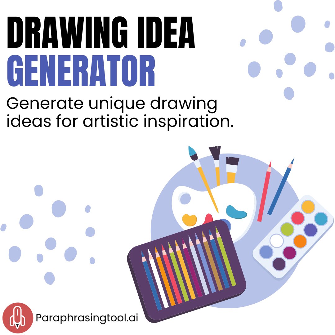 ParaphrasingAI's tweet photo. https://t.co/KCkZvCXRSx's 𝐃𝐫𝐚𝐰𝐢𝐧𝐠 𝐈𝐝𝐞𝐚 𝐆𝐞𝐧𝐞𝐫𝐚𝐭𝐨𝐫! Can't think of what to draw? This tool helps you with cool ideas.
𝐓𝐫𝐲 𝐍𝐨𝐰: https://t.co/JDEOsuVfJQ

#ParaphrasingToolAI #AI #aitools #DrawInspiration #CreativeArtIdeas #DrawingBoost #ArtisticFlow #ArtInsp https://t.co/SRcj0iZPkU