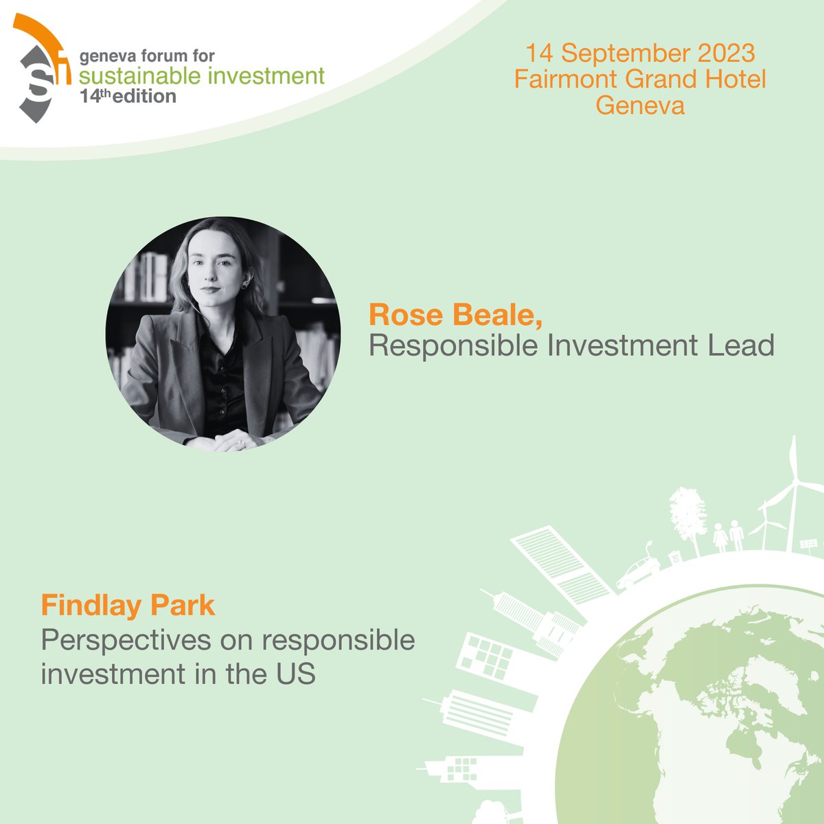 J-9 #GFSI2023 ! "Perspectives on responsible investment in the US", Rose Beale, Responsible Investment Lead, Findlay Park  

Find out more: gfsi-registration.com/en/page/inform… 

#finance #sustainable #geneva #Sustainability