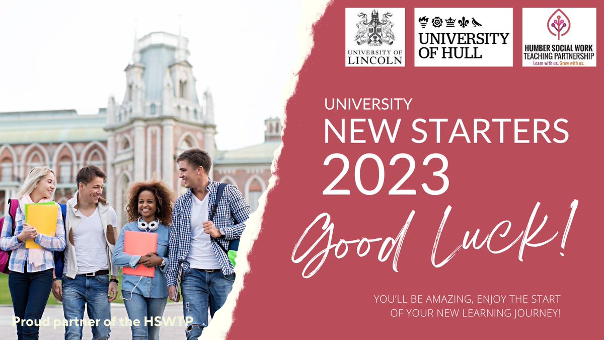 HumberSWTeachingPartnership (@humber_sw) on Twitter photo Good luck to all the new university students starting this month, hope you settle in quickly and enjoy the new learning journey ahead of you! <a href="/UniOfHull/">University of Hull</a> <a href="/unilincoln/">University of Lincoln, UK</a> #HSWTP Good luck to all the new university students starting this month, hope you settle in quickly and enjoy the new learning journey ahead of you! <a href="/UniOfHull/">University of Hull</a> <a href="/unilincoln/">University of Lincoln, UK</a> #HSWTP