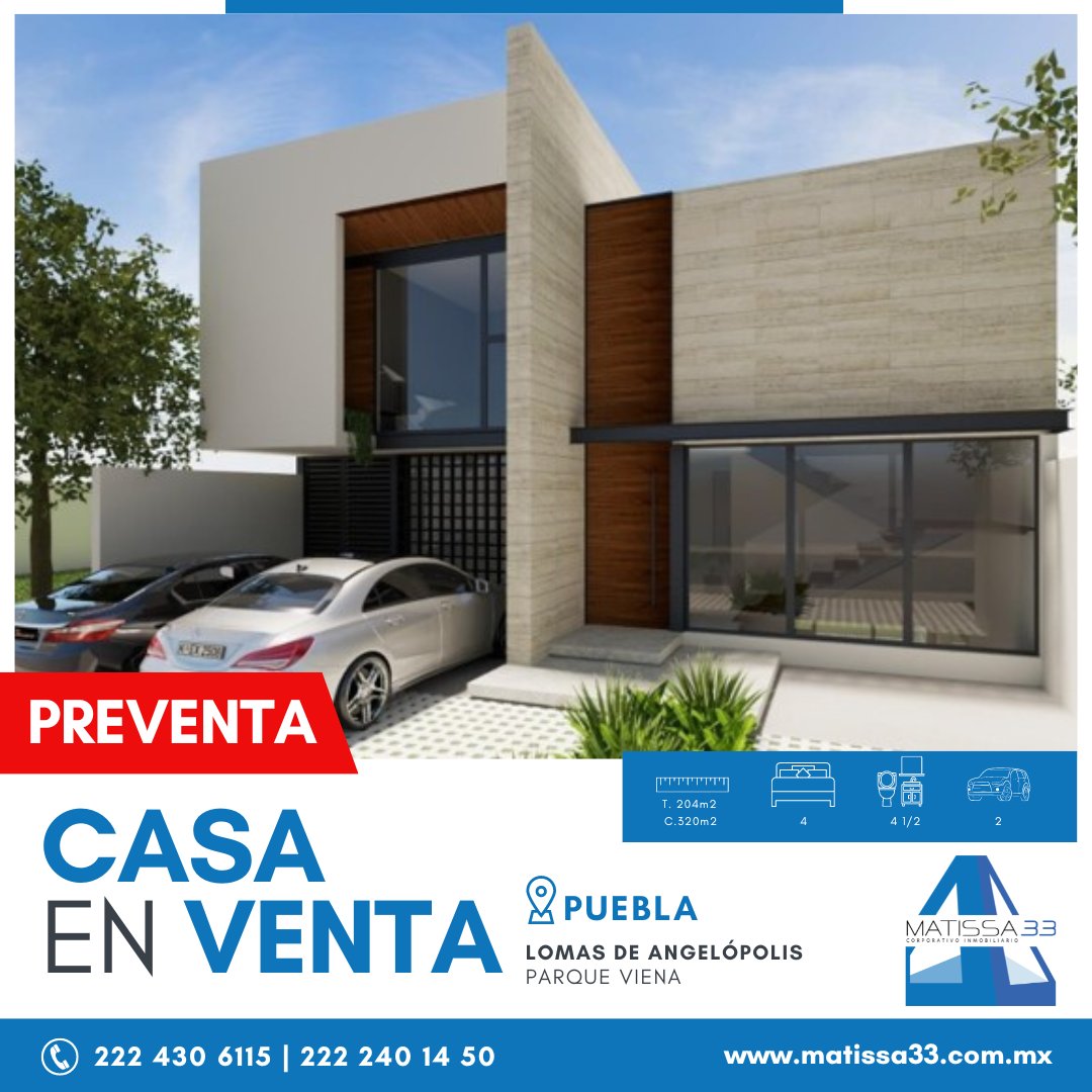 Matissa33's tweet photo. 🔵PREVENTA🔵
📍 Lomas de Angelópolis (Parque Viena)

📐Terreno: 204 m2
📐Construcción: 320m2

Contáctanos ahora mismo para más información
📲 222 430 6115 

#Puebla #casasenventa #bienesraices #inmobiliaria #mexico #casas #departamentos  #realstate #renta #pueblacity #preventa https://t.co/GIsZqgHAbK