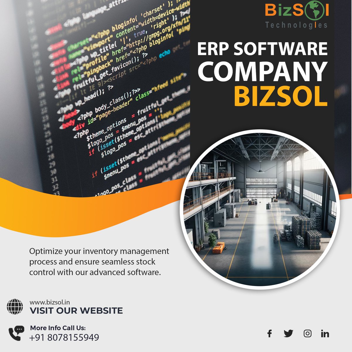 Say goodbye to complexity and hello to streamlined operations with BizSol ERP. 🚀💻 #BizSol #ERP #SimplifyBusiness