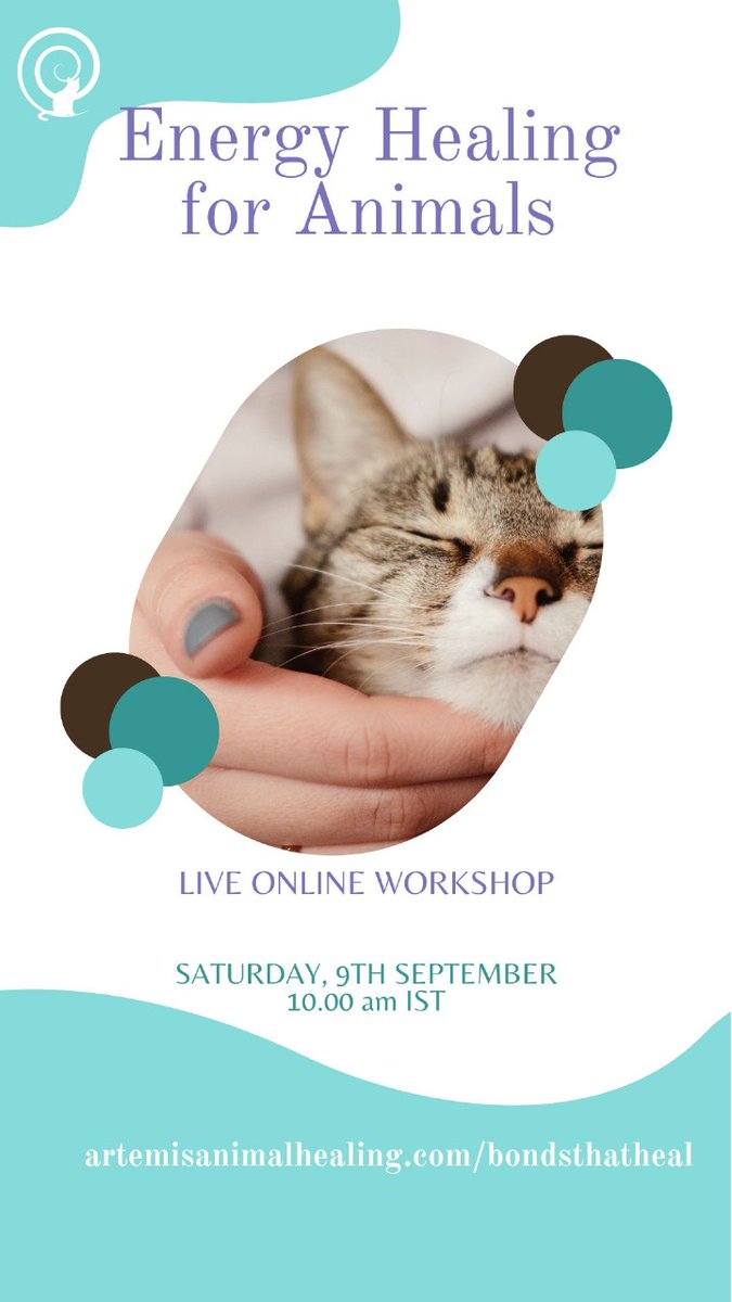 wayofartemis's tweet photo. This Saturday we are going to explore Energy Healing for Animals. You will get to feel and sense the subtle energies and practice 3 techniques that you can use either regularly or when needed.

Save your seat today using this link:
https://t.co/PbaWPZnue8 https://t.co/DL4z0xyo74