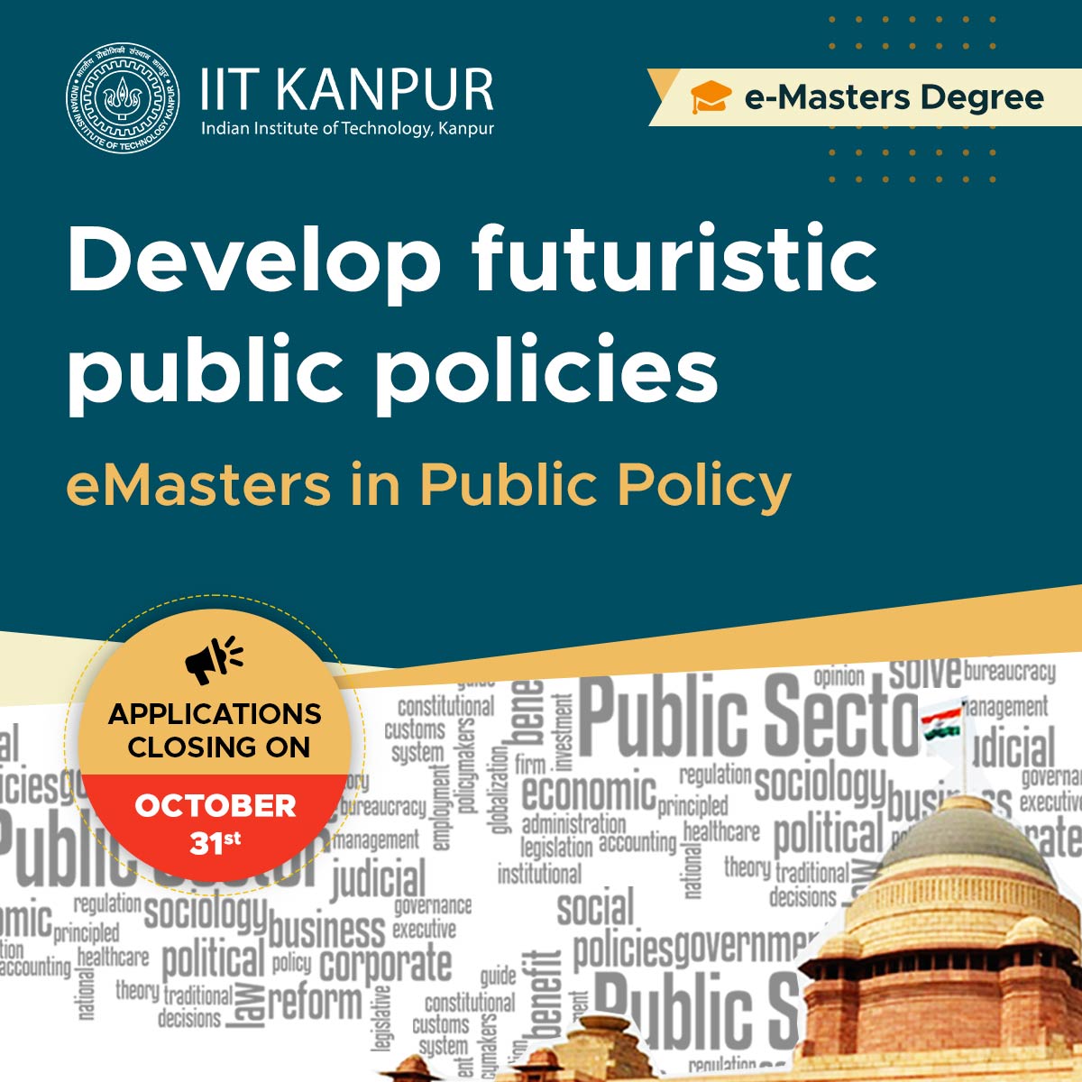 IIT Kanpur, eMasters in Public Policy