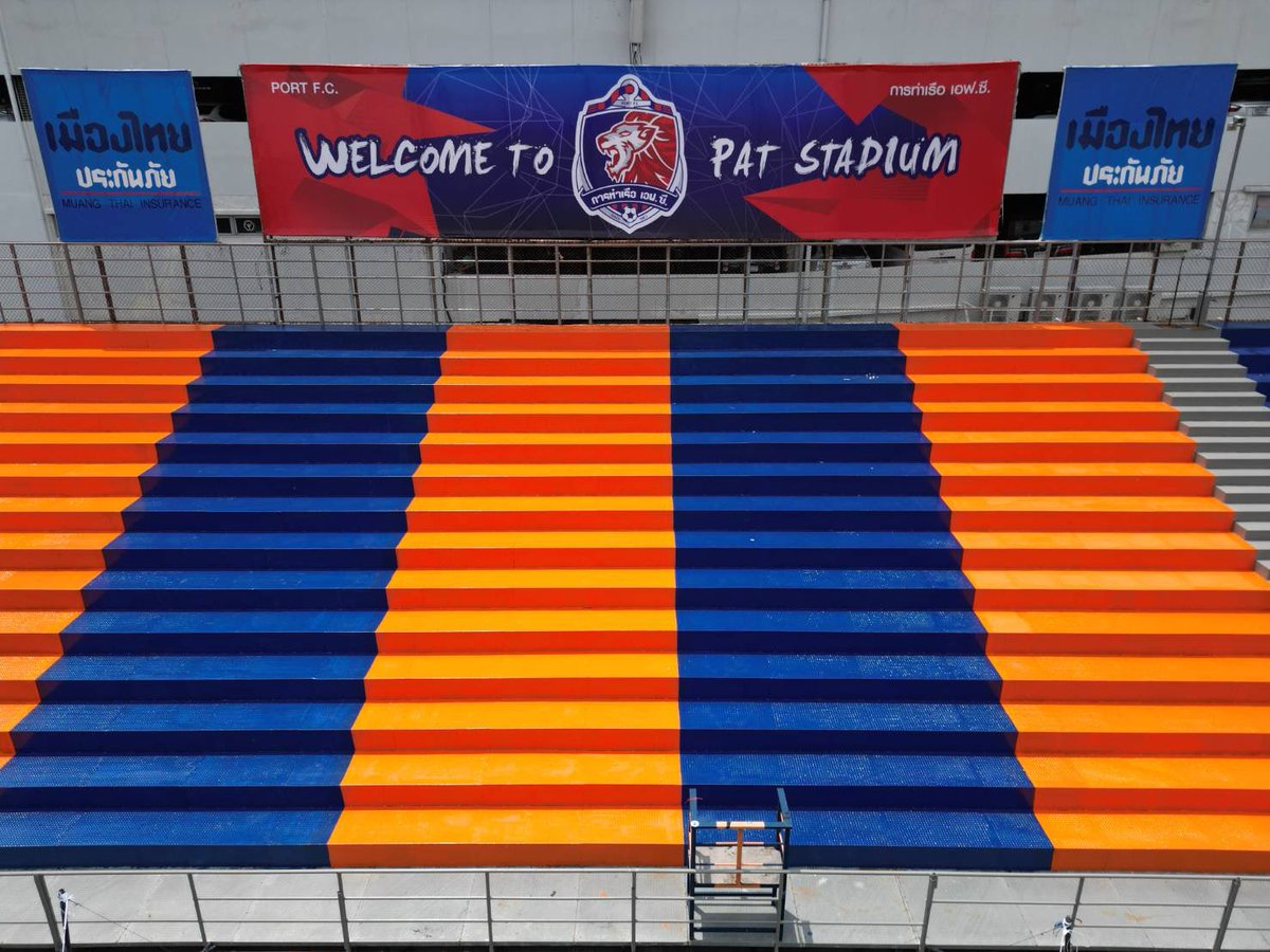 PortFC_Official's tweet photo. 🏟️ อัพเดทล่าสุดในส่วนของอัฒจันทร์โซน B ที่สนาม แพท สเตเดียม 😍

แสด-น้ำเงิน คือสัญลักษณ์ของเรา!🧡💙 

เจอกันที่บ้านของเรา หลังฟีฟ่า เดย์ ครับ 👊🙌🏻🔜

#PortFC #ComeonlionTimeToFight #ถึงเวลาแห่งการต่อสู้! #การท่าเรือ #มาดามแป้ง https://t.co/bXOBl5EoTe