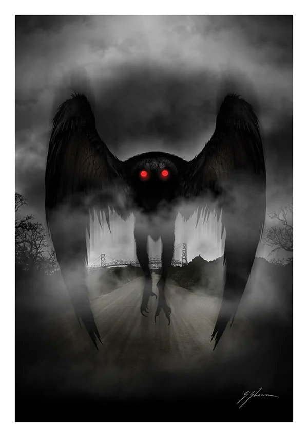 StrangeXScience's tweet photo. The Mothman is a legendary creature reportedly seen in the Point Pleasant area of West Virginia from November 12, 1966, to December 15, 1967. Described as a winged man-sized creature with glowing red eyes, the Mothman became linked to the collapse of the Silver Bridge on December 15, 1967, which resulted in the deaths of 46 people. Some locals believed that the Mothman sightings were a premonition of the tragic bridge collapse.

The Mothman legend was popularized by John Keel's 1975 book "The Mothman Prophecies," which was later adapted into a 2002 film of the same name. While many explanations have been proposed, ranging from misidentified bird species to mass hysteria, the true nature of the Mothman remains a topic of speculation and intrigue.

#DidYouKnow  #scary