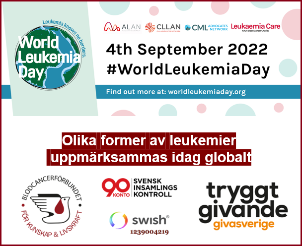 BCF_1982's tweet photo. Den 4/9 uppmärksammas diagnosen leukemi globalt och två av dessa diagnoser är KML kronisk myeloisk leukemi &amp; KLL kronisk lymfatisk leukemi. I 2 videoföreläsningar kan du lära dig om vården och forskningen: 

https://t.co/2Ss5N83tng

#kml #kll #worldleukemiaday #leukemi #forskning https://t.co/2IH1nB8EtM