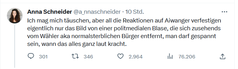 Wenn es nach den "normalsterblichen Bürgern" 1949/49 gegangen wäre, gäbe es bis heute keine Aufarbeitung der NS-Verbrechen. 
Und diese "normalsterblichen Bürger" und Bürgerinnen, ermöglichten Hitler auch den Wahlsieg 1933.
#Aiwanger #Rechtsruck #Vergangenheitsaufarbeitung