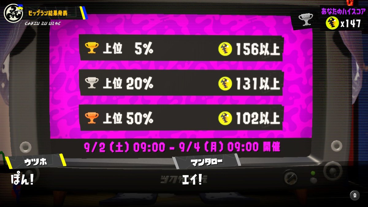 Tapioca4649's tweet photo. #スプラトゥーン3 #Splatoon3 #NintendoSwitch
また上位20やwwww
惜しいいいいい https://t.co/cHatTIVWXj