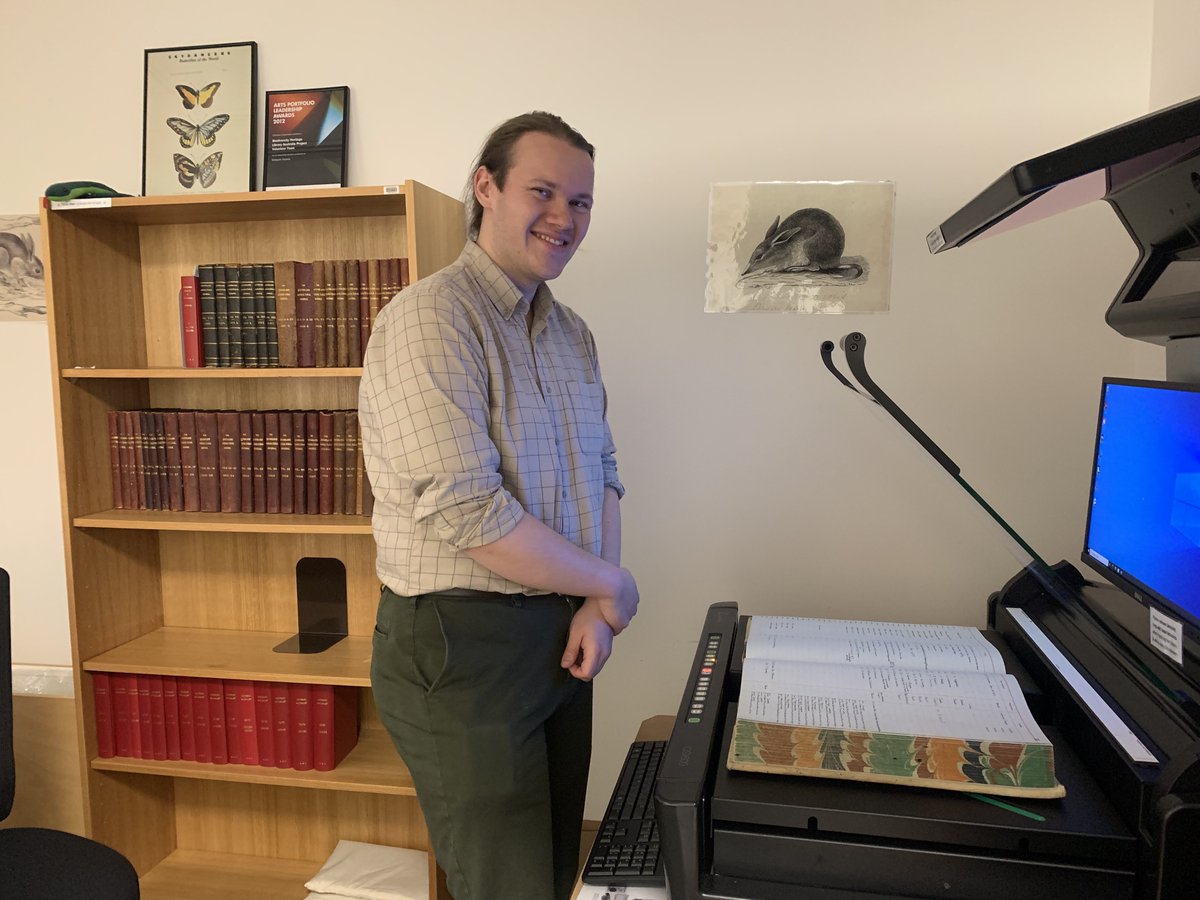 bhl_au's tweet photo. We are delighted to introduce Jack Eastaugh, our new Digitisation Technician. Jack will be making Australia's biodiversity heritage literature freely accessible &amp; discoverable online, alongside @marina_rose14 &amp; our fabulous @BioDivLibrary volunteers (thx to @atlaslivingaust) . https://t.co/L20TxtvUCz
