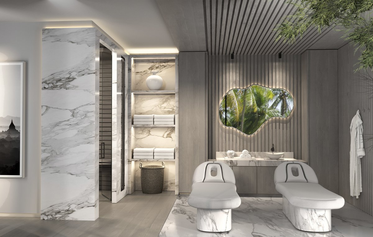 kellyhoppen's tweet image. Design can always enhance the “guest experience” especially when we are talking about spas. The use of natural materials, such as wood, stone, and plants, can have a calming effect on guests and create a sense of connection to the natural world. #marble #interiordesign #spadesign