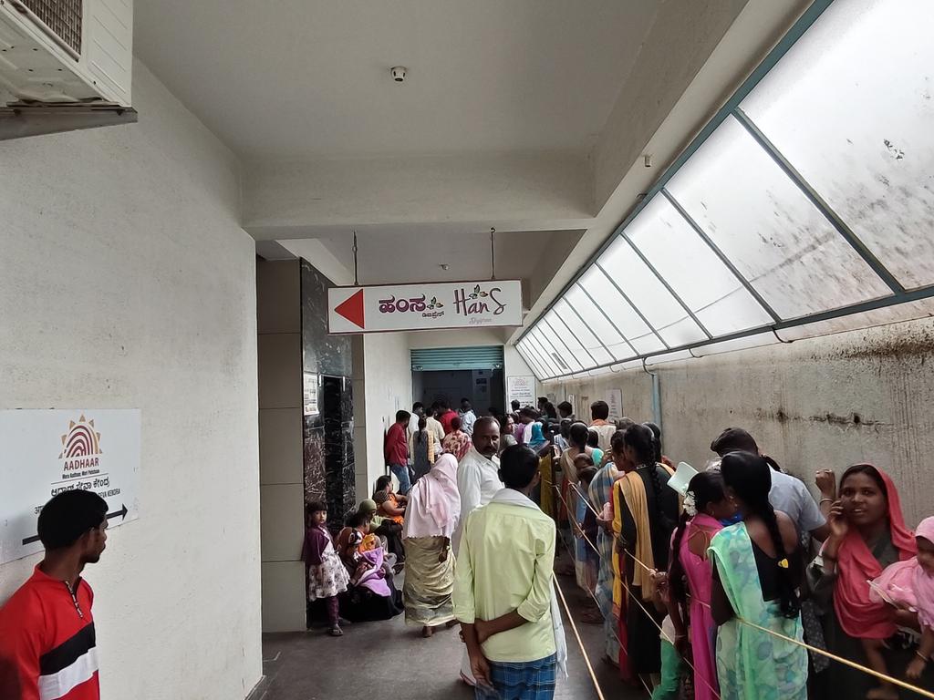 pavankundur's tweet photo. It's very pathetic condition for getting any updates in aadhar card. So we need spend one full working day for simple correction. Please find a easier way to get our update. https://t.co/tStid624n9