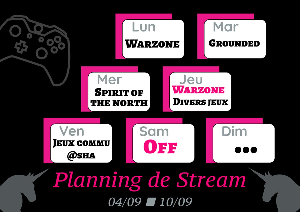 XNaNa59's tweet photo. B0nne rentrée  à tous ! ✏️💼🖍
Nouveau Planning de stream 
04/09 au 10/09 

#planning #streaming #streamergirl #agenda #calendrier #calendrierdestream #twitchtv #rentree2023 https://t.co/3p1WSingOX