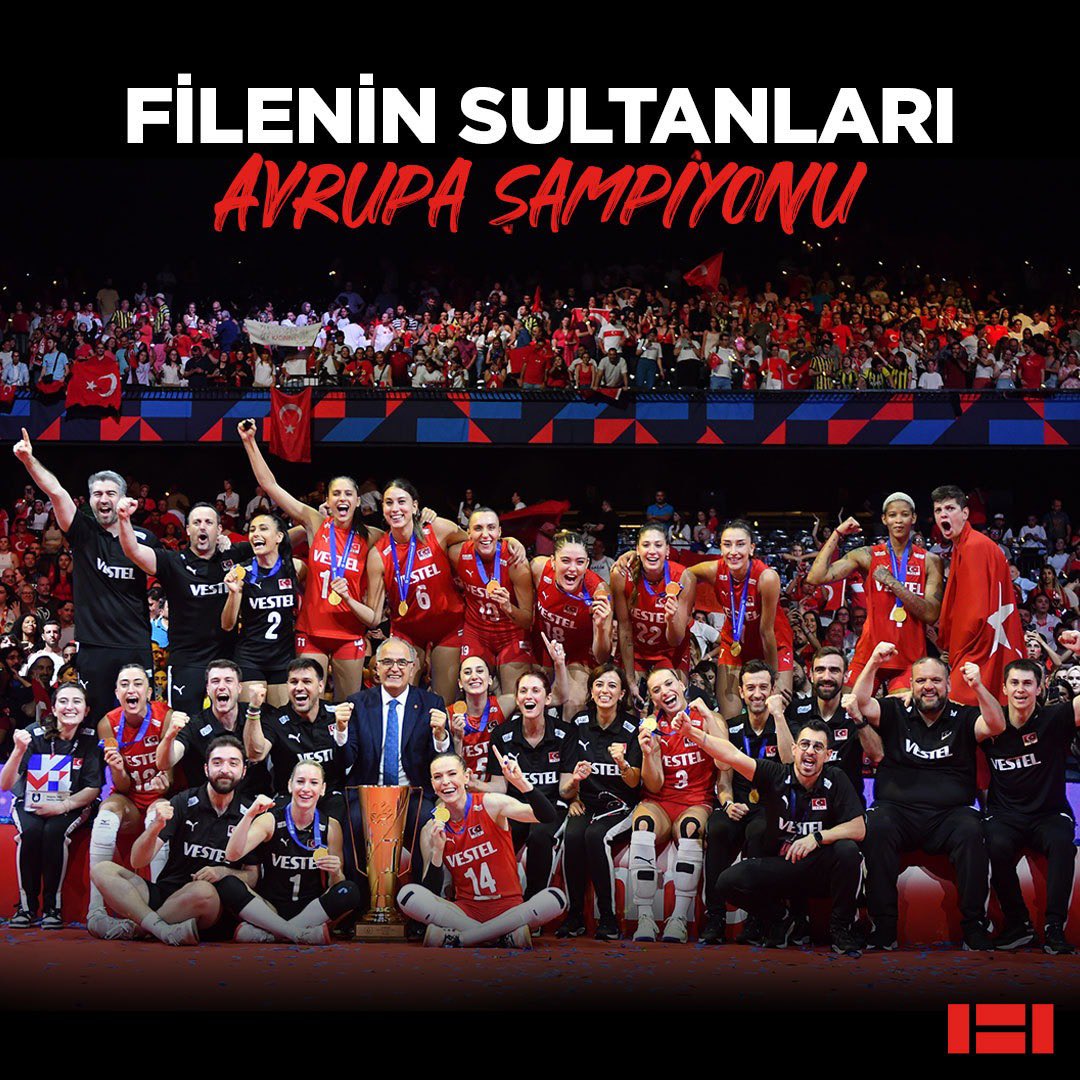 hascelik_as's tweet photo. Filenin Sultanları Avrupa Şampiyonu!
2023 CEV Avrupa Şampiyonu Olan Filenin Sultanlarını Tebrik Ederiz.

Sultans of the Net European Champion!
We congratulate the Sultans of the net, who became the 2023 CEV European Champions.

#hasçelik #fileninsultanları #voleybolşampiyonu https://t.co/Ok7iGNWbQq