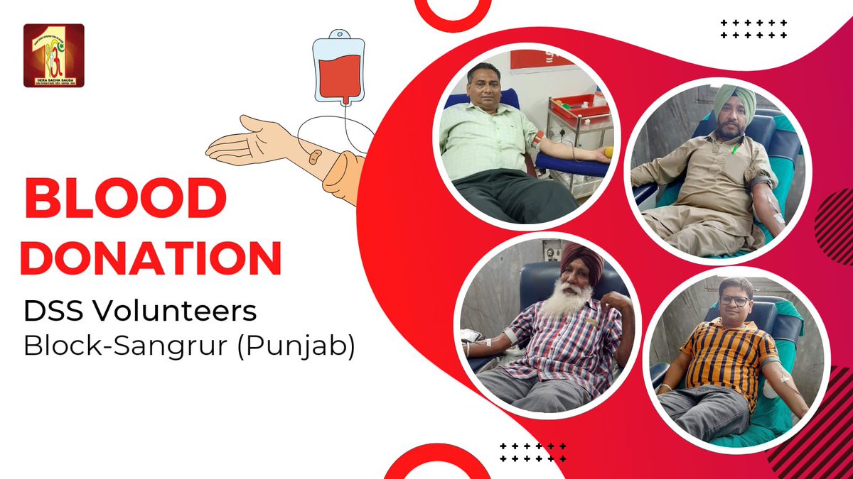 Leading by example, Dera Sacha Sauda volunteers have made a life-saving contribution by donating blood 🩸for the needy patients. A single act can ripple into countless lives saved. By donating blood, we are indeed sharing the gift of life.  #BloodDonate #LifeSavingAct