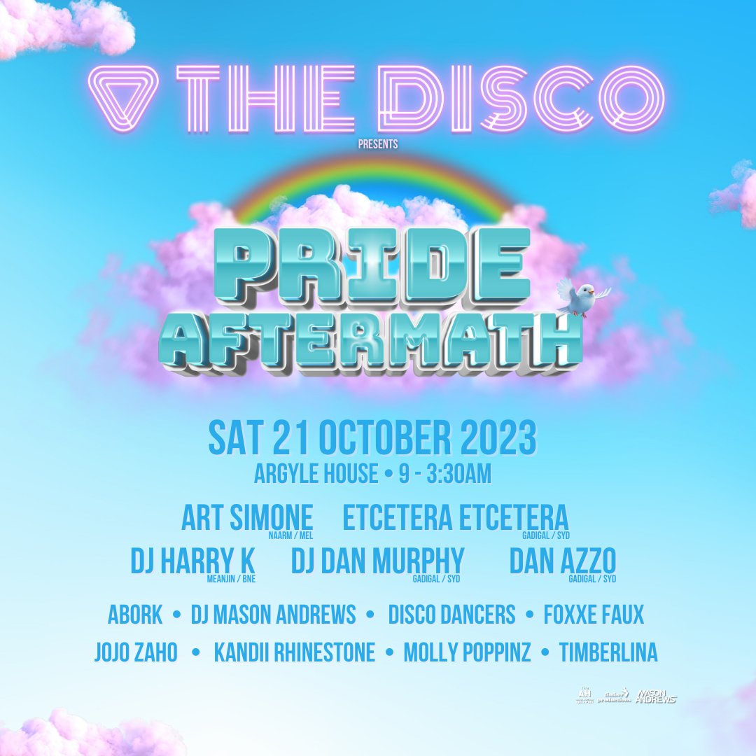 thedisconewy's tweet photo. 🌟 THE PRIDE AFTERMATH! 🌟 Your ultimate pride after party.. Can't hold our excitement for these headliners! 😍
@ArtSimone 
@glamourbug 
@dan_azzo @DJDanMurphy @harrykat 
Got your tickets? Act fast! 🎟️ https://t.co/3P8XxsoXJ0 https://t.co/2cc8vb8rCM