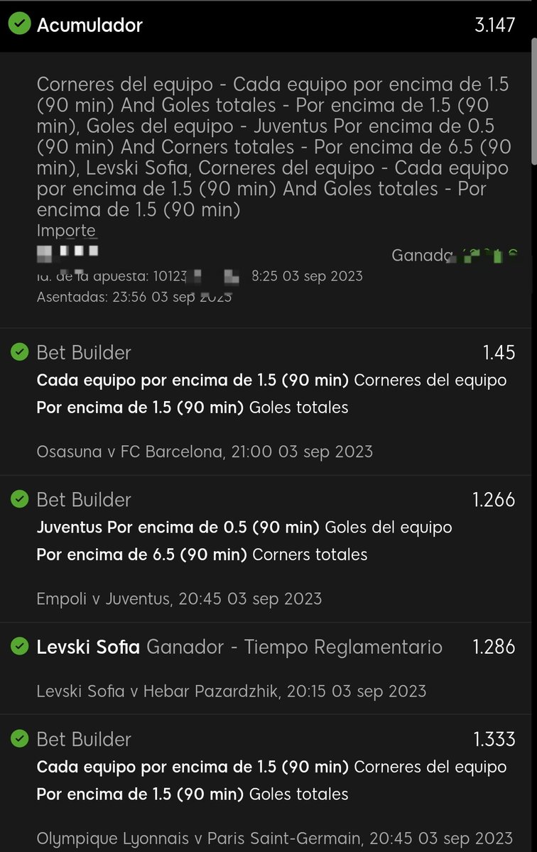 Rob7_oficial's tweet image. Hemos vuelto por la puerta grande, este es el resumen de hoy domingo en nuestro canal gratuito, os invito en que entráis y formeis parte de esta gran familia.
👉 Cuota 15 ✅️
👉 Cuota 3.14 ✅️
👉 Cuota 1.63 ✅️

t.me/+EavXf_Em4cQ0M…

#apuestas #free #rob7