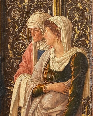 UffiziGalleries's tweet photo. Una donna giovane ed una anziana stanno assistendo ad un evento eccezionale. Gusto per l'antico nella decorazione ed una resa attenta al vero nelle figure: uno strepitoso dettaglio per #UffiziQuiz...Chi indovina autore e dipinto? https://t.co/p4UPrUaUrh