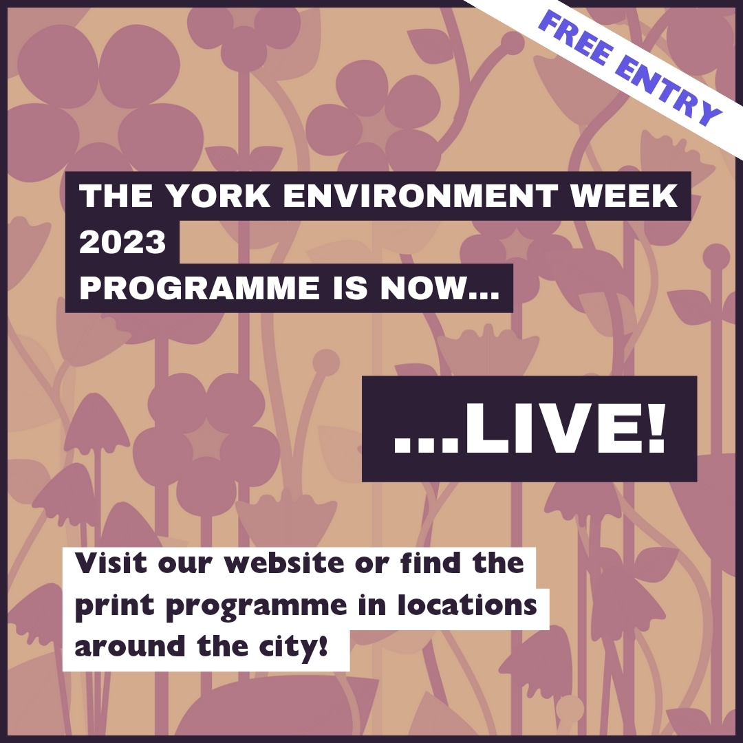 The York Environment Week 2023 Programme is now live! Visit our website via the link in the bio to explore upcoming events, or watch out for the print programme in venues around the city! #yorkenvironmentweek2023 #getinvolved #thingstodoinyork #climatecrisis #yew23
