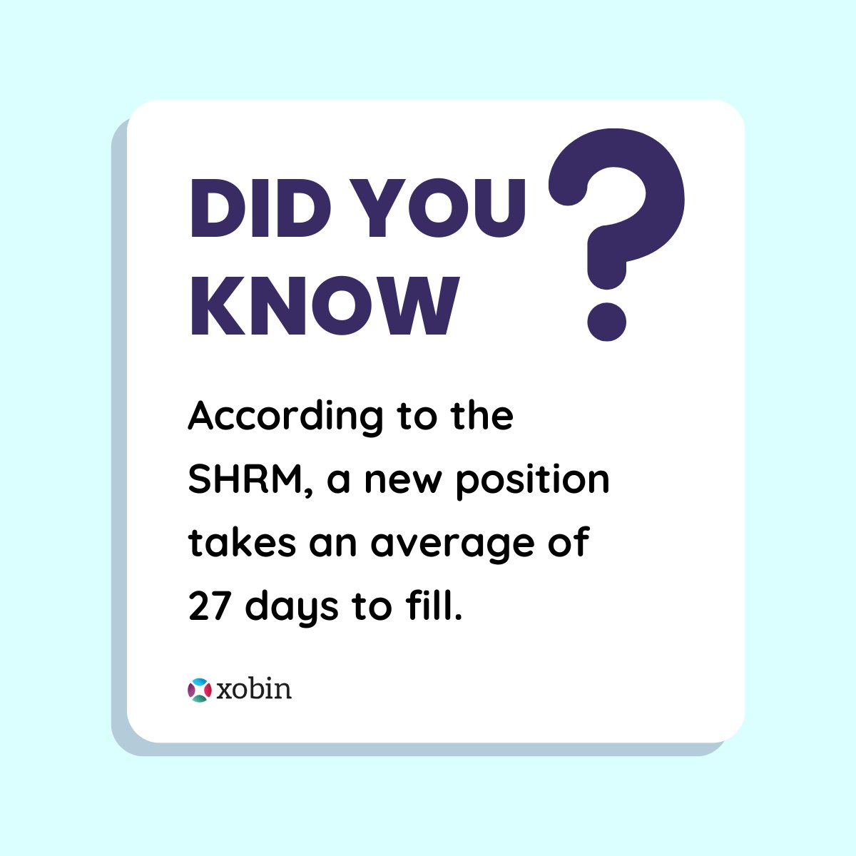xobin_official's tweet photo. Efficiency in action! 🚀 From job requisition to candidate acceptance, the recruitment process should be finely tuned, and according to SHRM, that's typically a 27-day journey.
Read more👇
https://t.co/VvJnJpOaAY
#effiecienthiring #hiringfacts #hrfacts #hrinsights https://t.co/ZgTIANRGsQ