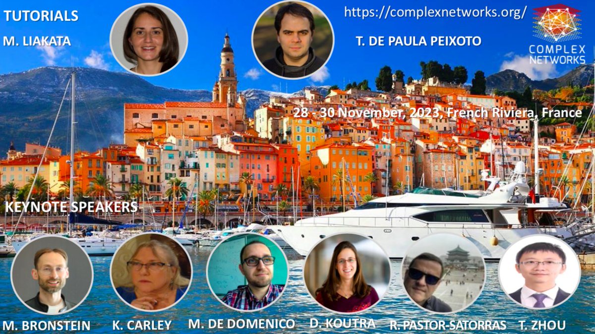 hocine cherifi (@hocinecherifi) on Twitter photo 🔥 Deadline Extension Alert! Submit Your Work to #ComplexNetworks 2023 by September 11th!
Join us in #Menton Riviera, France!
Don't Missout
complexnetworks.org
#DDE23 #NetworkScience #DataScience #AI #ML #GraphML #BigData <a href="/days_europe/">Dynamics Days Europe</a> 🔥 Deadline Extension Alert! Submit Your Work to #ComplexNetworks 2023 by September 11th!
Join us in #Menton Riviera, France!
Don't Missout
complexnetworks.org
#DDE23 #NetworkScience #DataScience #AI #ML #GraphML #BigData <a href="/days_europe/">Dynamics Days Europe</a>