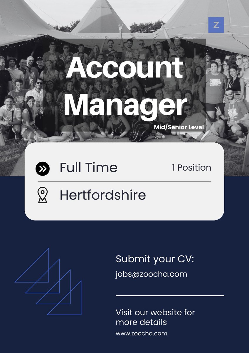 Zoocha (@zoocha) on Twitter photo We are #hiring! 🎉
Zoocha UK are actively seeking a talented Account Manager/Client Services Manager to join our team! 💡
If you think you or a friend would fit this role, send us your CV at jobs@zoocha.com
For more details, head to zoocha.com/vacancies/clie…⚡️ We are #hiring! 🎉
Zoocha UK are actively seeking a talented Account Manager/Client Services Manager to join our team! 💡
If you think you or a friend would fit this role, send us your CV at jobs@zoocha.com
For more details, head to zoocha.com/vacancies/clie…⚡️