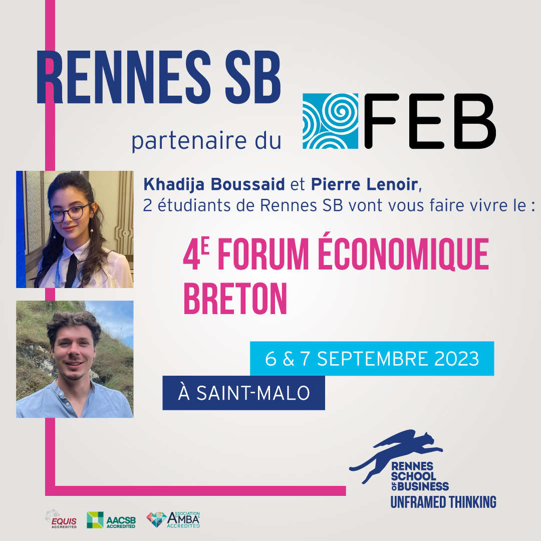 .@fe_breton2022 : J-2 ! #Rennes_SB donnera la parole à la jeunesse ! Deux brillants étudiants de l’école interpelleront les grands patrons du territoire économique breton et prendront le contrôle de notre compte Instagram ! Suivez notre compte : instagram.com/rennes_sb/ 
#Bretagne
