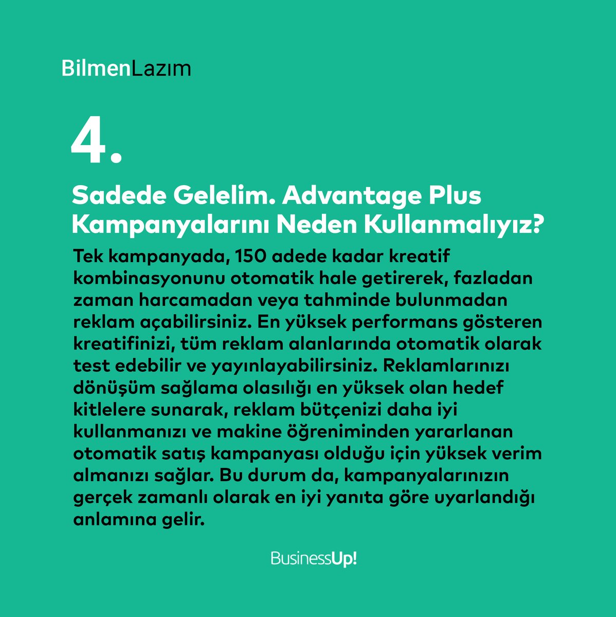 BusinessUp_tr's tweet photo. Meta’nın Advantage Plus kampanyalarını gelin yakından tanıyalım🤓 https://t.co/6foatjAPa8