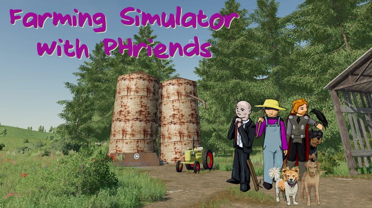 PHaddman's tweet photo. Squirrelly is busy with the trees, while Hitman and I continue turning our fields for new crops. https://t.co/m5LFu6IUTg https://t.co/WQU1qp2lwy