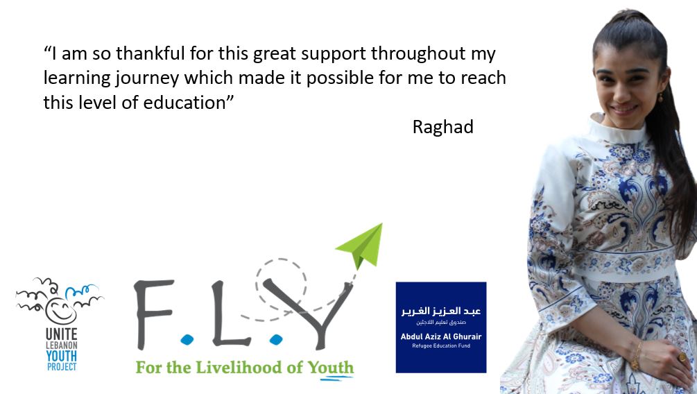 ULYP's tweet photo. Raghad has completed her post-graduate program in digital marketing. 
Raghad joined FLY to develop her skills and increase her employability. 
#Education #hope #ulyp #UniteLebanonYouth #refugeeeducation #AGFE #employment #AbdulAziz_AlGhurair_Refugee_Education_Fund #AUST https://t.co/72ighQtWVH