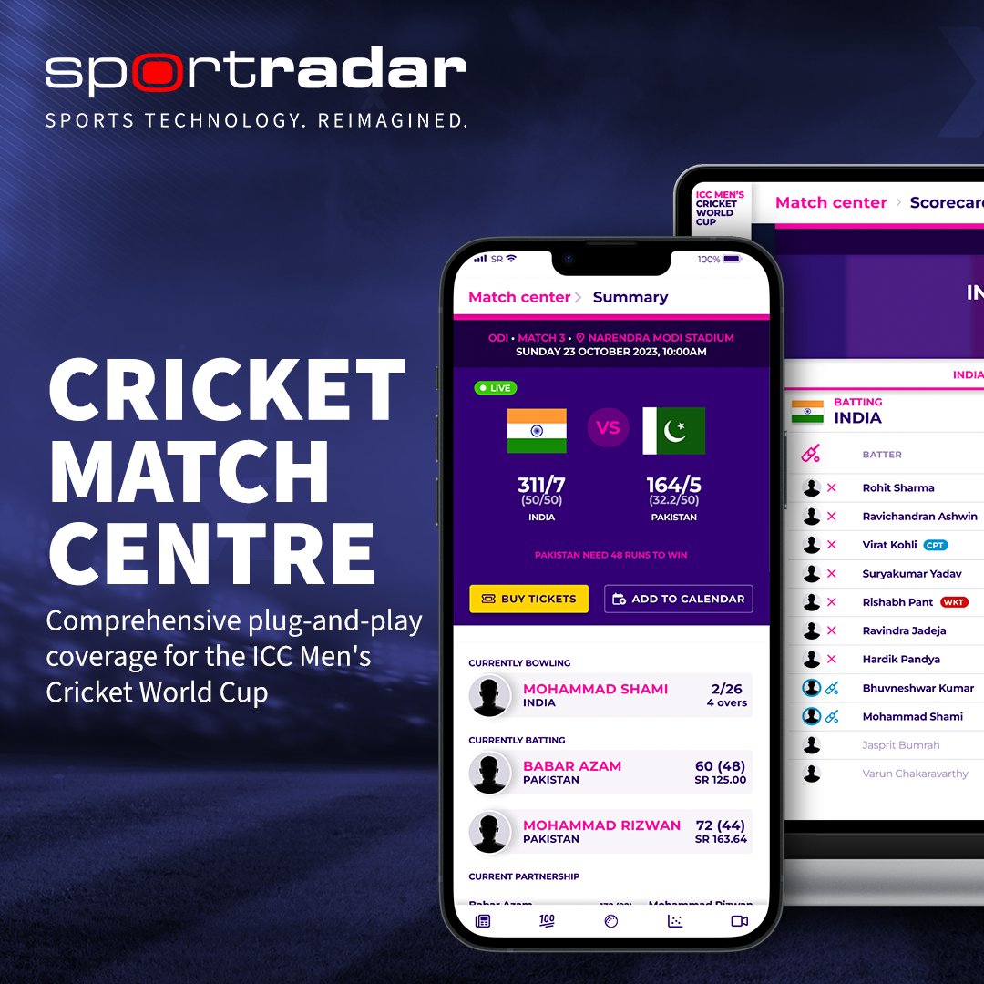 The ICC Men’s Cricket World Cup begins next month!
 
Keep your audience captivated with our Cricket Match Centre providing official ball by ball coverage, powered by our ICC data partnership.

Learn more ➡️ ow.ly/4EWr50PGszT