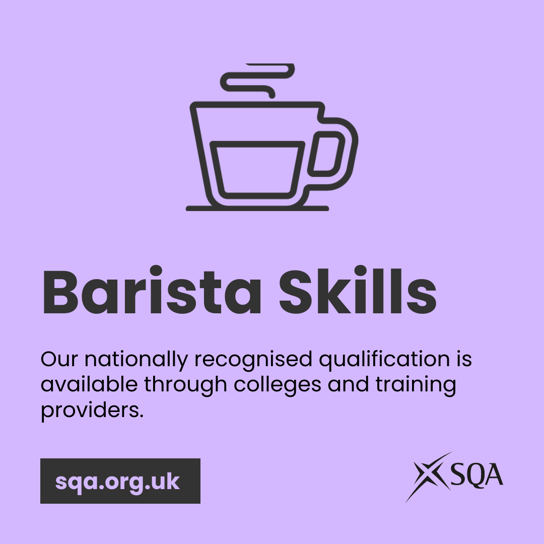 sqanews's tweet photo. A lot of skill goes into the perfect cup of coffee. ☕
Did you know our Barista Skills qualification covers everything from making an espresso shot to professional latte art?
Learn more: https://t.co/txqwtiXh8P https://t.co/N8ifeqoYJJ