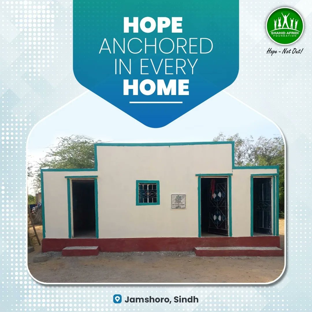 SAFoundationN's tweet photo. Rebuilding the lives of #floodaffectees with the support of #SAF Australia donors. We have constructed 10 houses in Jamshoro, Sindh, a region severely affected by the calamity of 2022. These new houses will provide them with stable shelter and advance the mission of #HopeNotOut. https://t.co/OVDZCVlqAd