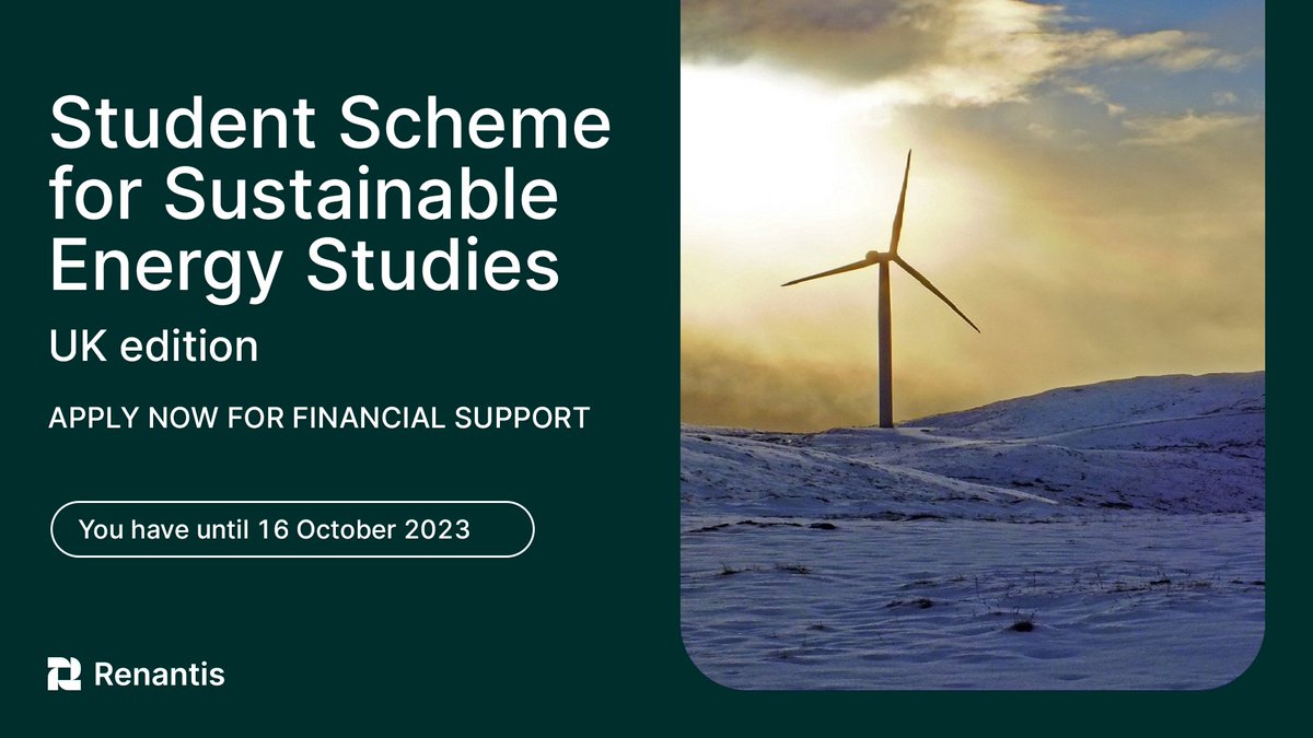 Applications are open for our 6th UK Support Scheme for Sustainable Energy Studies 📚 Complete the online application form before 16 October 2023 to request financial support 👉bit.ly/3PlIE0m

#EvolvingTogether #EmpoweringNewGenerations #OurSharedValue