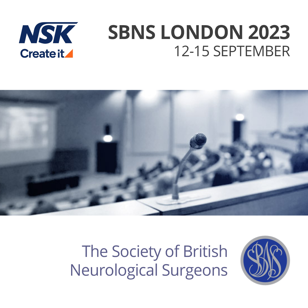 One week until SBNS London 2023 at Twickenham Conference & Event Centre. NSK will be on the Severn Health stand, so come and find out more about our range of precision surgical equipment. 

Book your place:
sbns.org.uk/index.php/conf… 

#SBNSLONDON2023 #neurosurgical