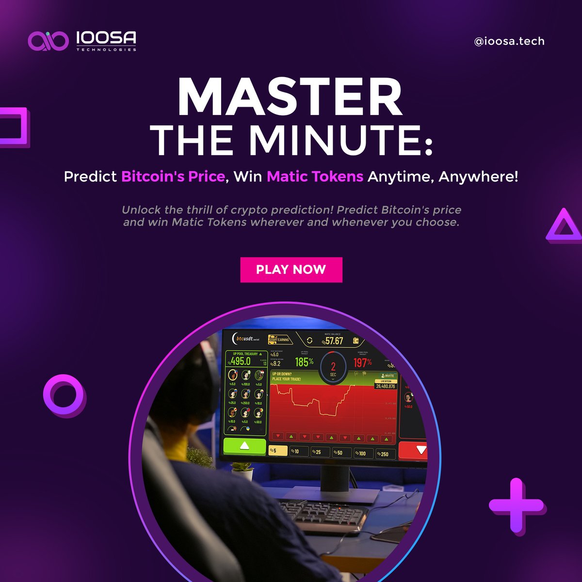 aioosa_tech's tweet photo. Feel the crypto excitement! Predict Bitcoin's price, and win Matic Tokens anytime, anywhere! 🌐💰 Join the game and show your crypto skills.

Ready for the challenge? 💪

Let's play! 💥
https://t.co/K8BVA9QTeD

#btcUSDTgame #PredictAndWin #CryptoFun #web3 #web3gaming https://t.co/6Q7rKZKlO9