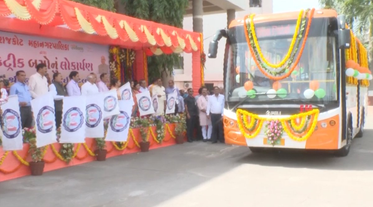 Electric buses flagged off in Rajkot not yet put on road even after over a month