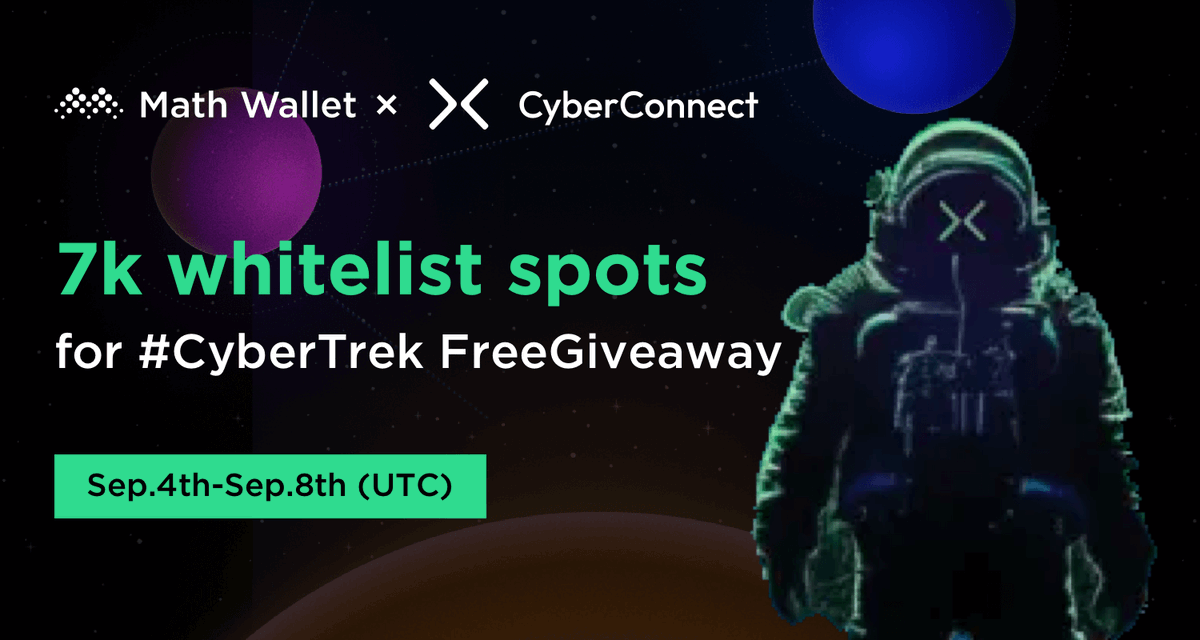 MathWallet (@mathwallet) on Twitter photo MathWallet x CyberConnect Free Giveaway!
To enter:
❤️Follow <a href="/MathWallet/">MathWallet</a> <a href="/CyberConnectHQ/">(Deprecated) CyberConnect</a>
🔄RT & @ 3 friends
✅Complete: launchpad.collectify.app/#/participate?…
Powered by <a href="/Collectify_app/">Collectify</a> MathWallet x CyberConnect Free Giveaway!
To enter:
❤️Follow <a href="/MathWallet/">MathWallet</a> <a href="/CyberConnectHQ/">(Deprecated) CyberConnect</a>
🔄RT & @ 3 friends
✅Complete: launchpad.collectify.app/#/participate?…
Powered by <a href="/Collectify_app/">Collectify</a>