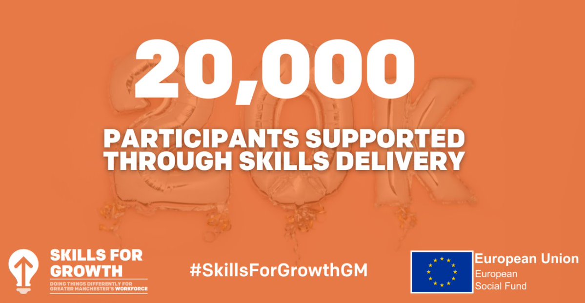 20K Learners Milestone Achieved 🎉

Team <a href="/SkillsGrowthSME/">SkillsForGrowthSME</a> have contributed towards over 20K Learners across Greater Manchester achieving success thanks to fully funded training and support. 

Read more 👉ow.ly/Vcou50PFQe7

#SkillsForGrowthGM
